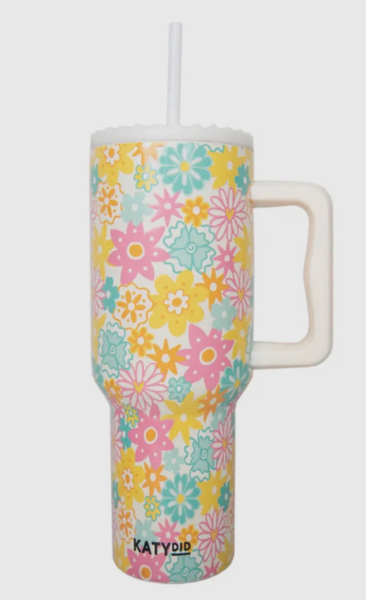 Spring Flowers Stainless Steel Tumbler