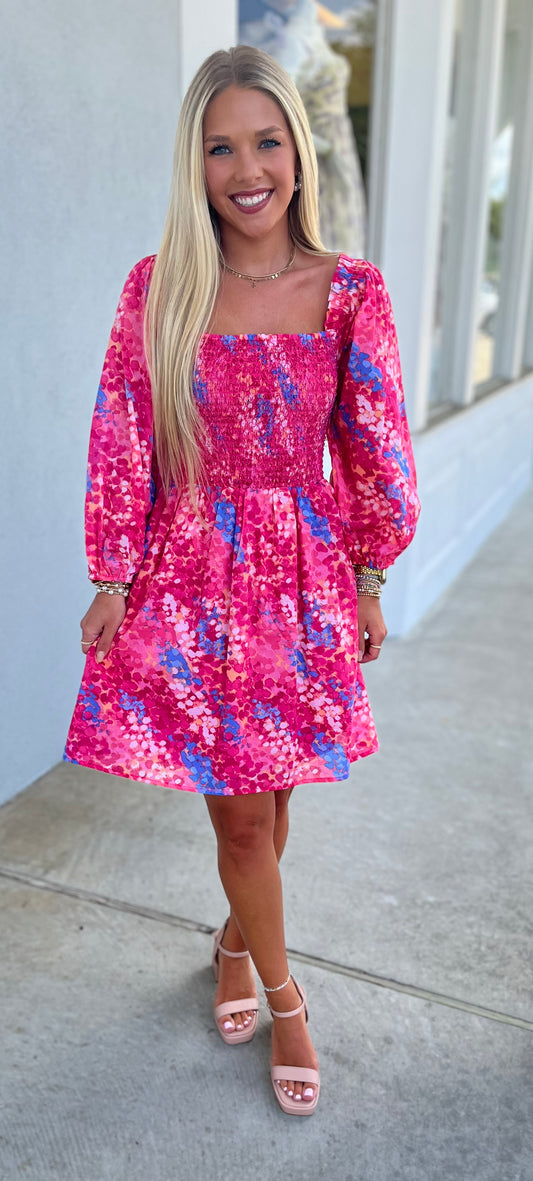 Kaci Floral Bea Smocked Mini Dress