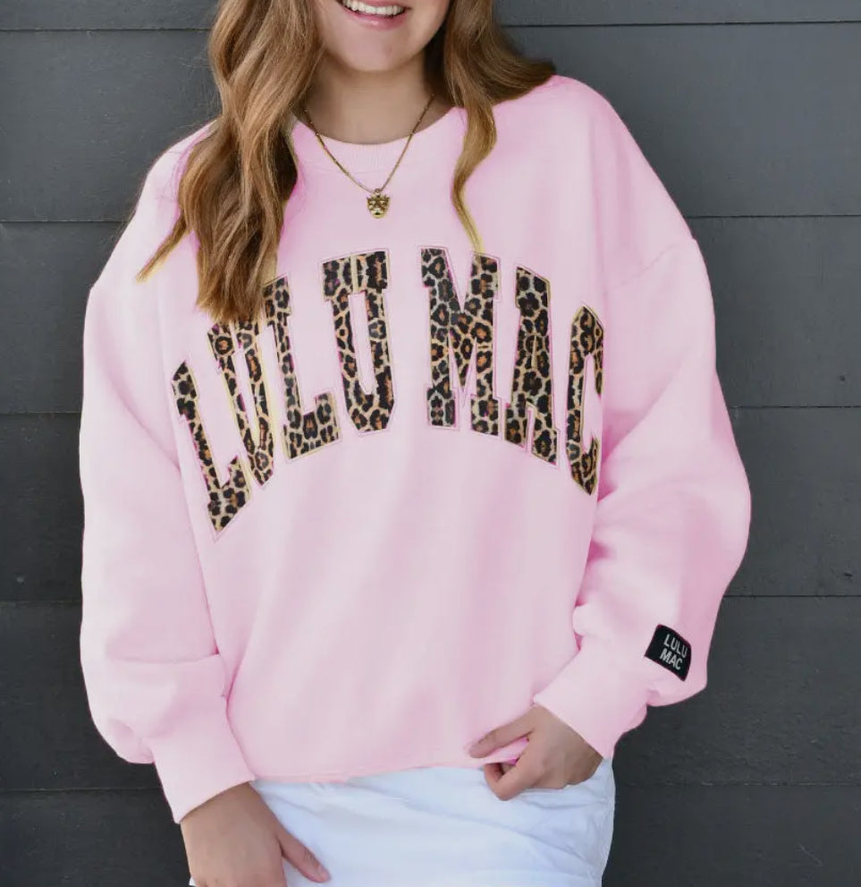 Pink Leopard Lulu Mac Pullover