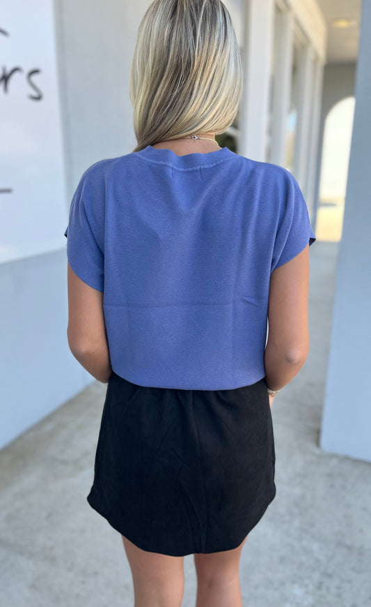 Round Neck Dolman Sleeve Sweater, Marlin