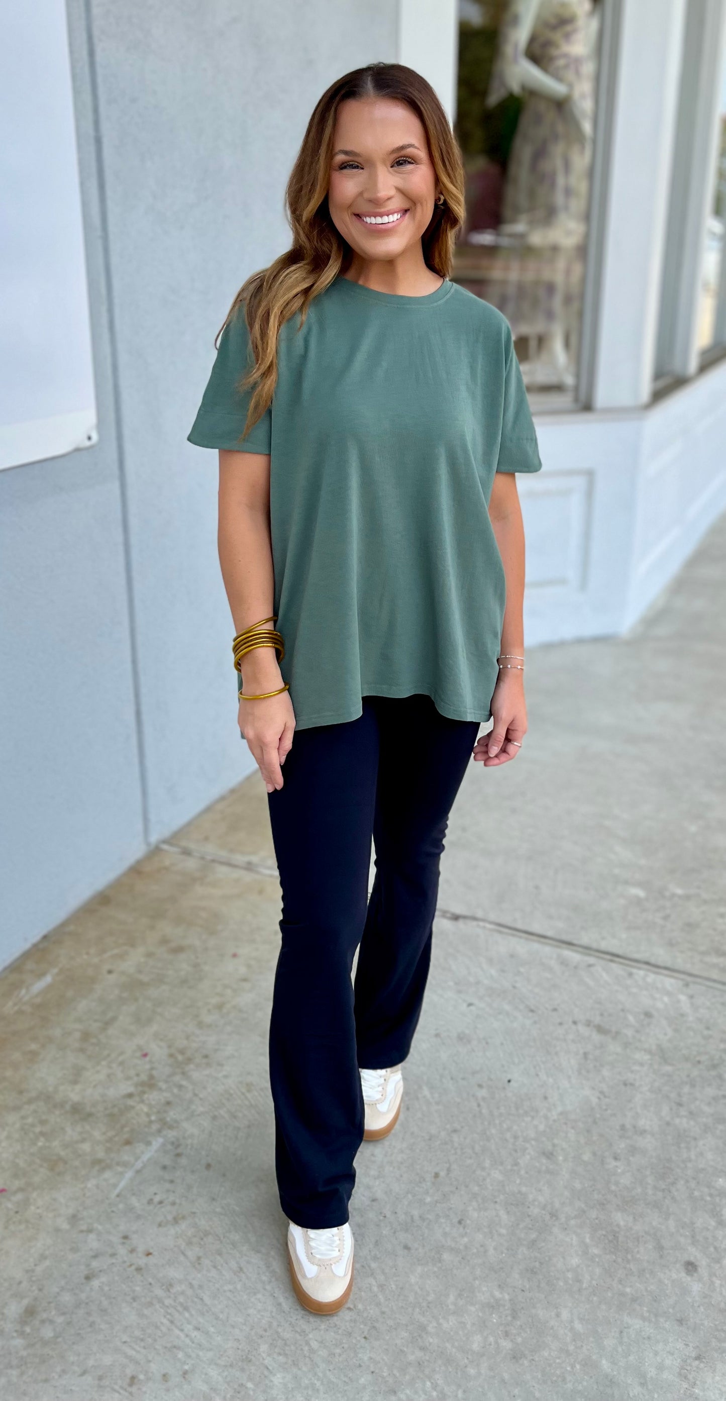 Shoreline Pima Cotton Slouchy Tee, Silky Pine