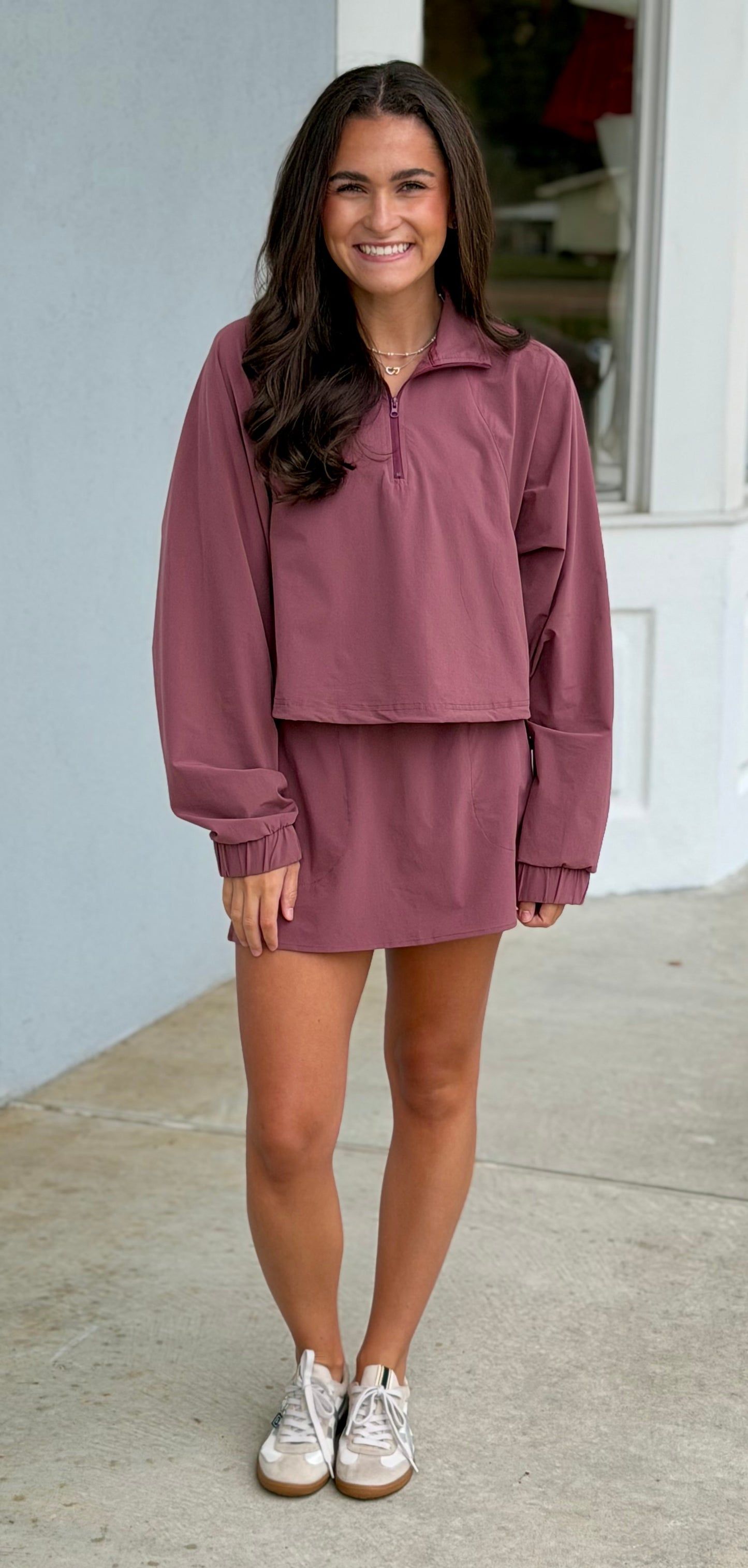 Sculpt Half Zip Pullover , Rosewood