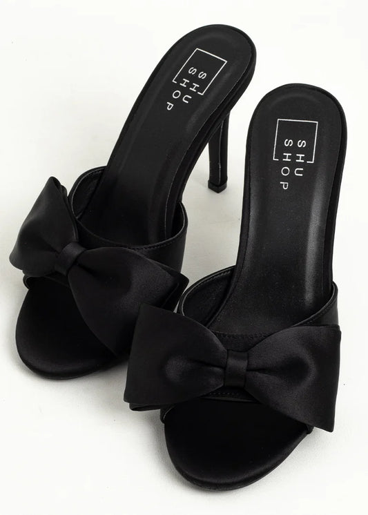 Elena Black Bow Heel