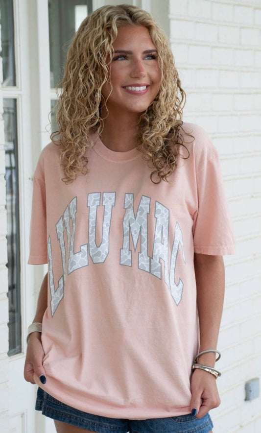 Grey Camo Comfort Color Lulu Mac, Peachy