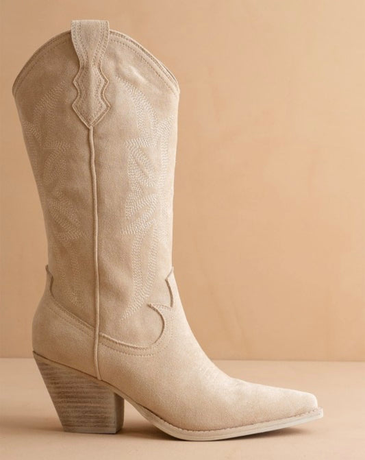 Sahara Cream Suede Boots