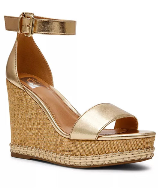 Tammara Gold Metal Wedges