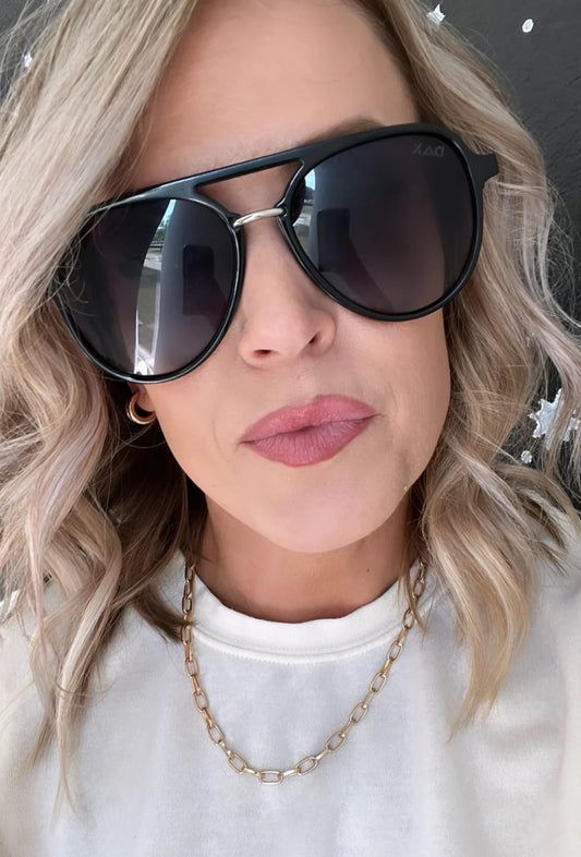 Earhart In Black Sunglasses