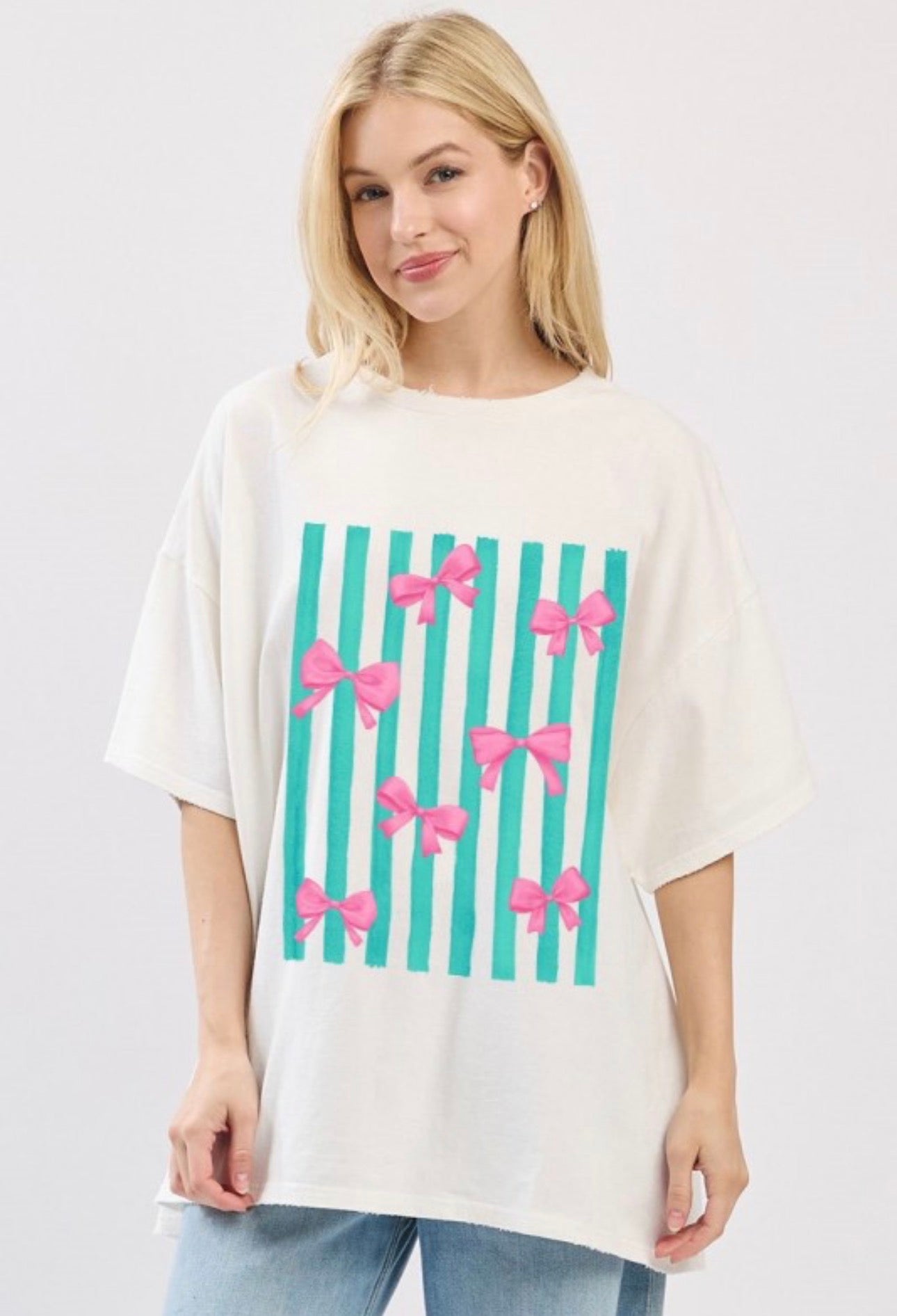 Stripe and Bows Graphic Tee