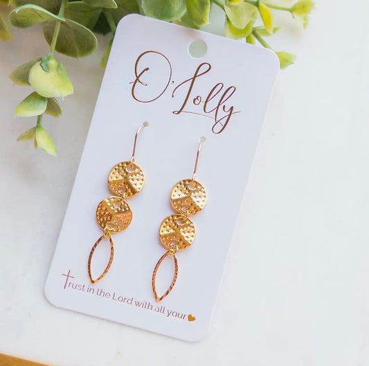Kasey Gold Textured Earrings