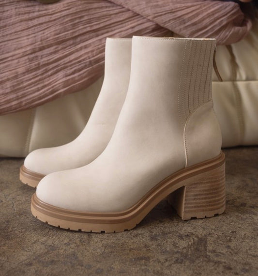 The Megan Light Grey Booties