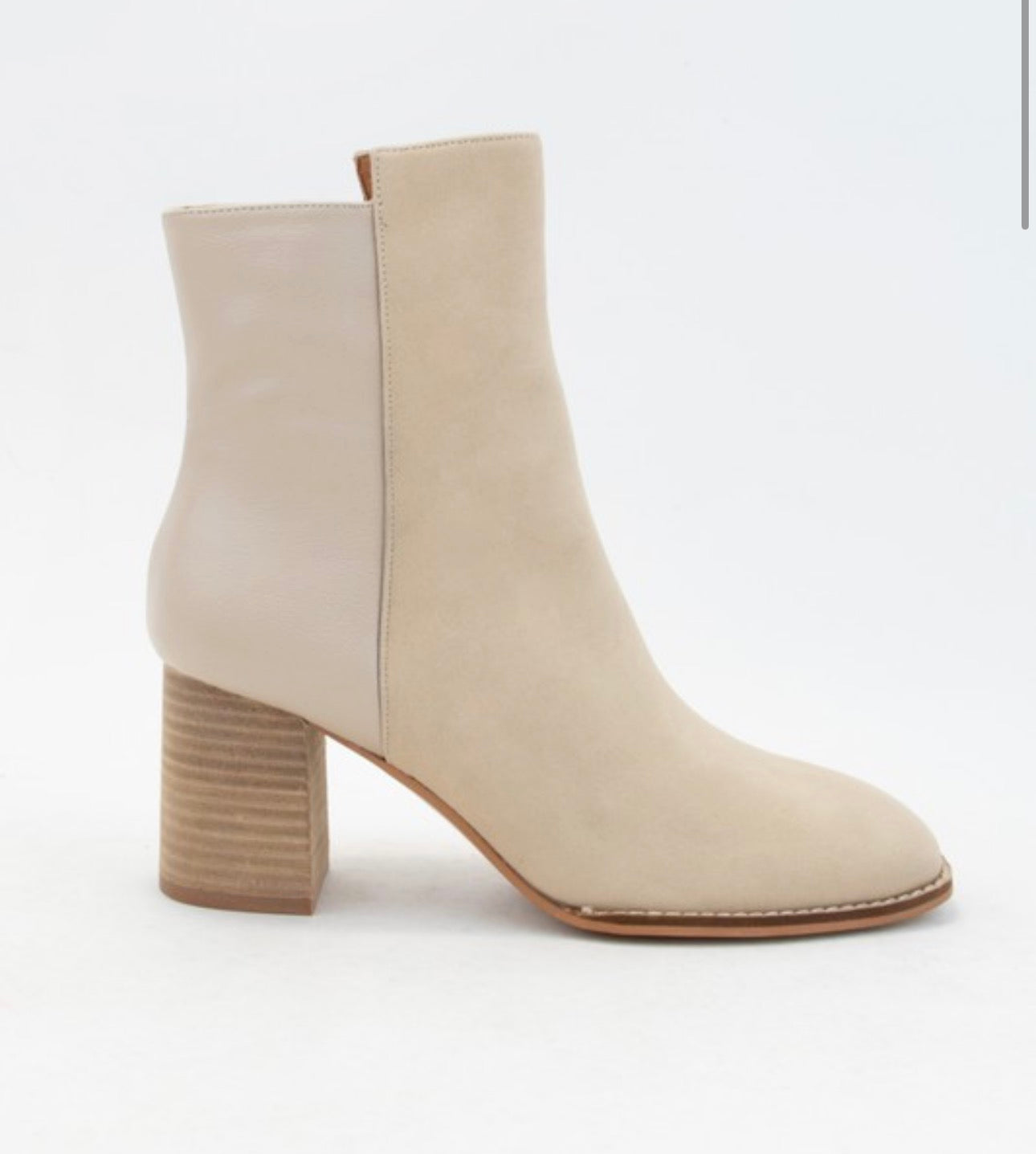 Two Tone Square Ankle Boots