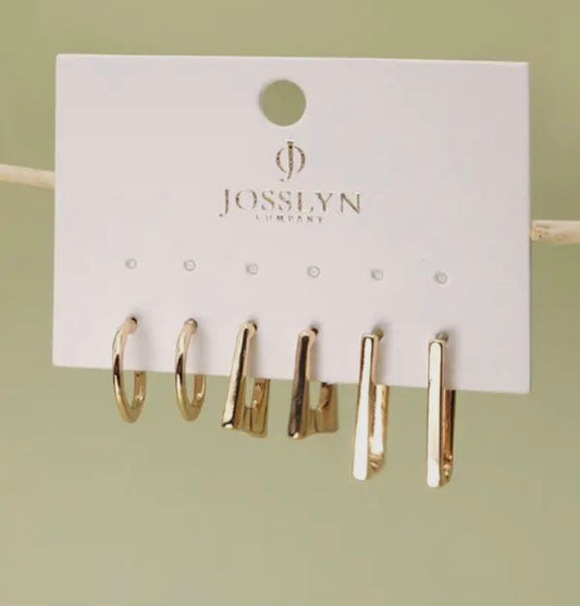 Geo Mini Trio Hoop Earrings