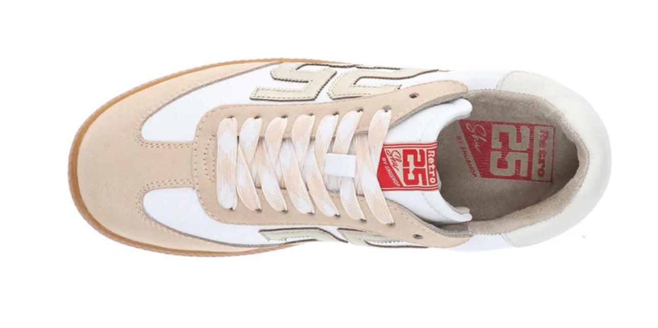 Retro 25 White/Gold Sneakers