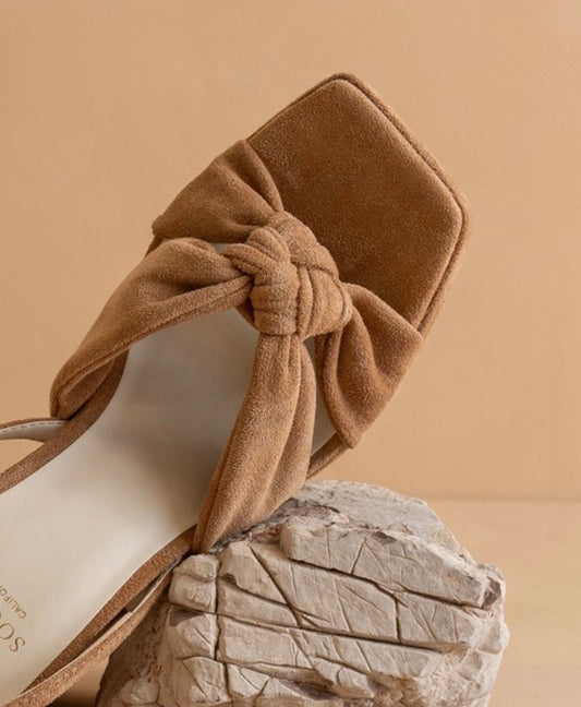 Almond Zoey Knotted Band Heel