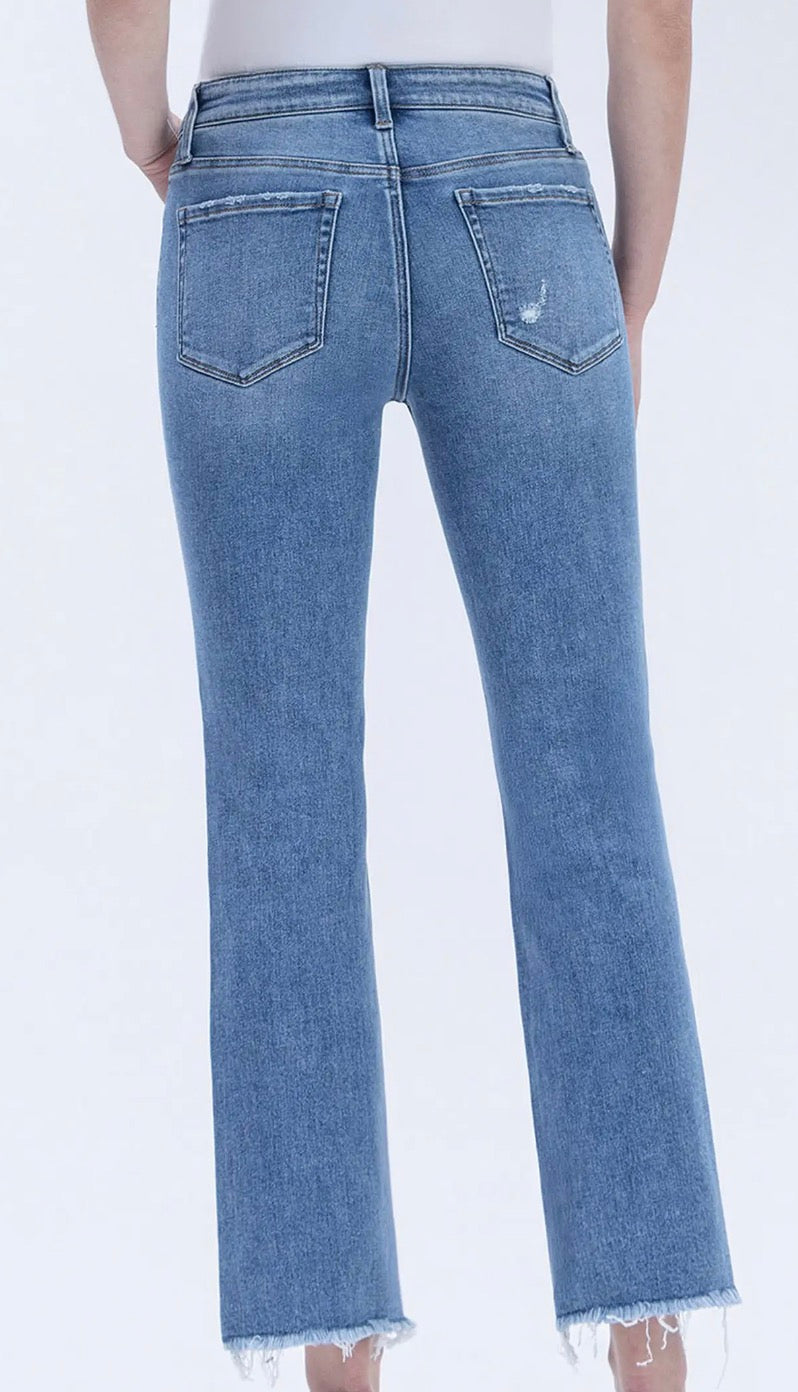 Mid Rise Crop Straight Jean