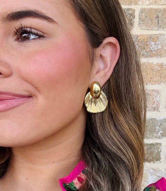 Gold Circle Earrings