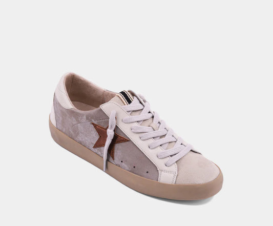 Paula Taupe Denim Star Sneakers