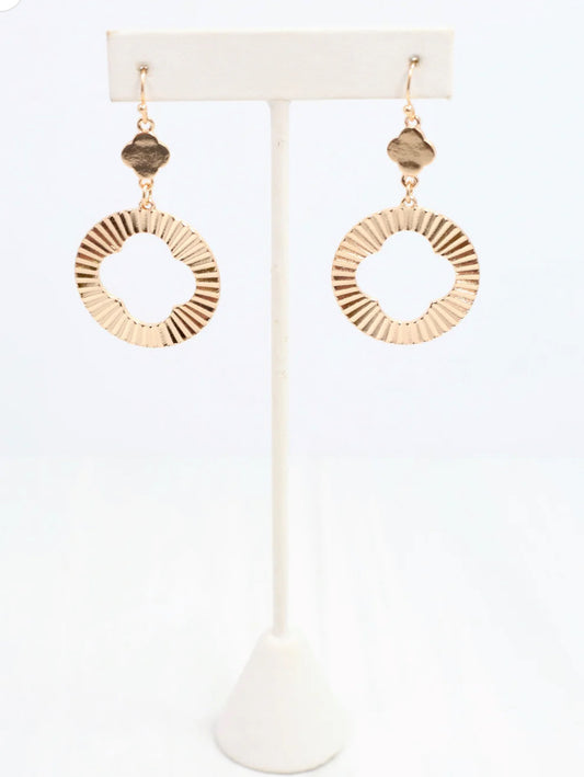 Flanigan Open Clover Drop Earrings