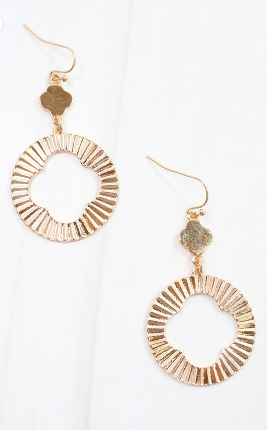 Flanigan Open Clover Drop Earrings