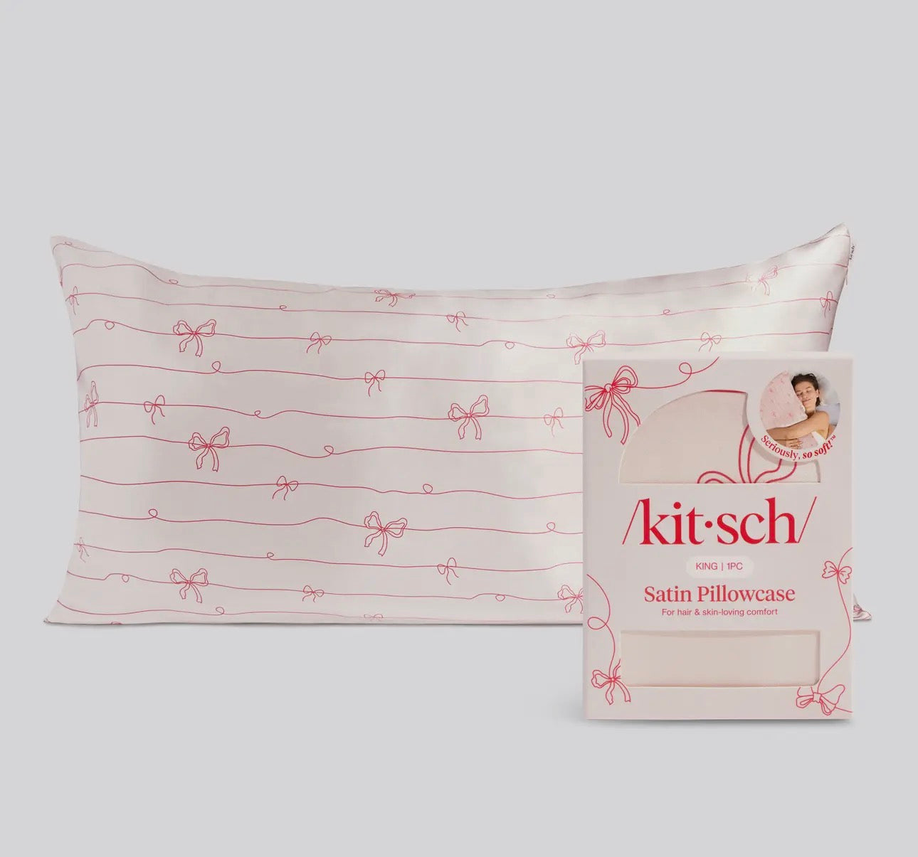 Satin Pillowcase-Bows King
