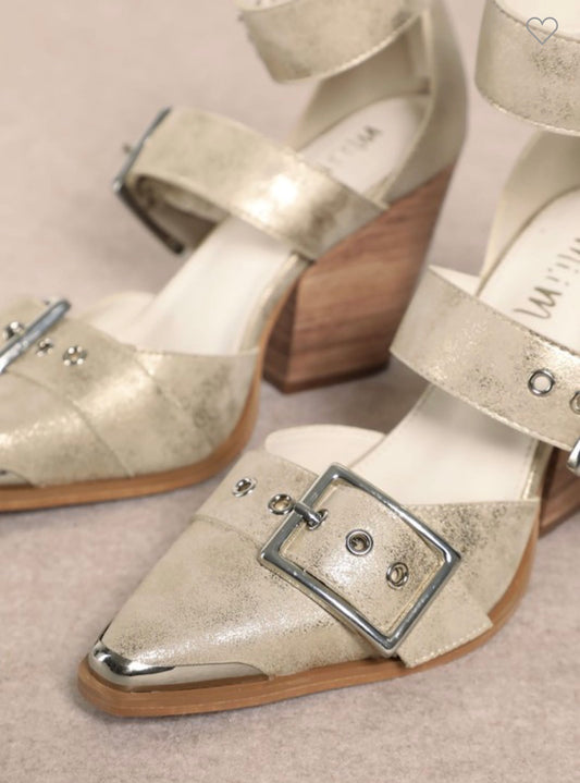 Gold Hendrix Stiletto Sandal