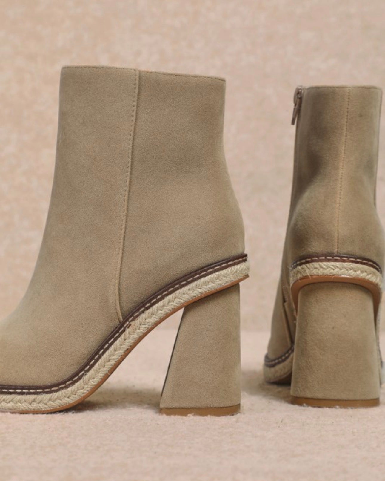 Shelby Apricot Block Heel Bootie
