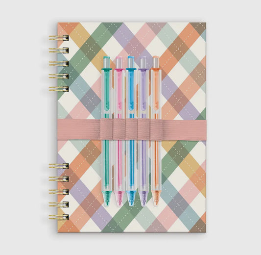 As If Argyle Harper Notebook and Pen Set