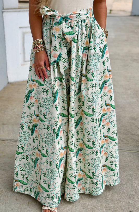 Printed Bodice Maxi Dress
