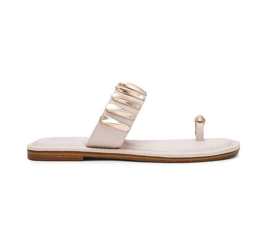 Jayson Ivory 2 Tone Embossed Sandal