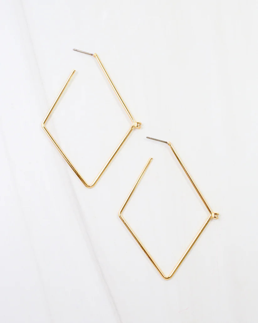 Gold Diamond Hoop Earring