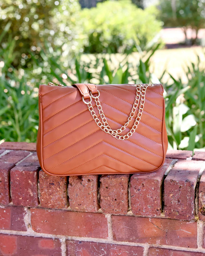 Mia Crossbody Bag, Saddle VQ