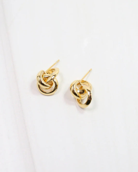 Sister Circular Stud Gold