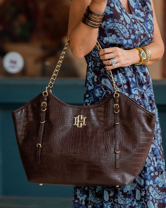 Harlow Tote , Chocolate EC
