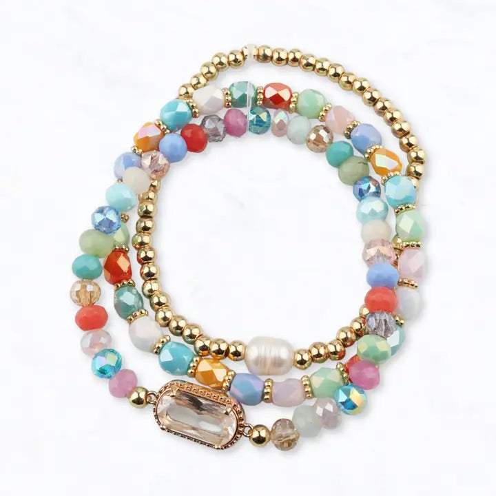 Pearl Stretch Multicolor Bracelet