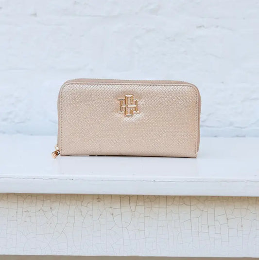 Penelope Wallet, Woven Gold
