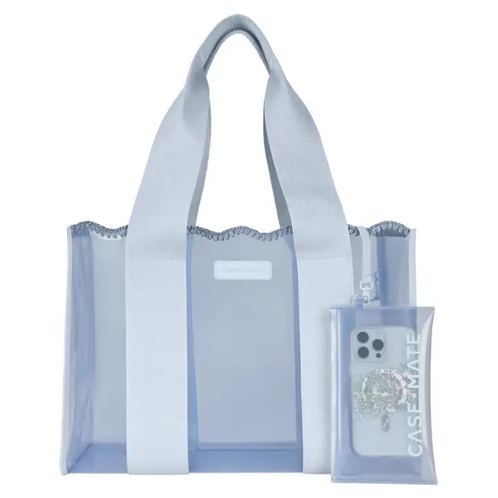 Case Mate Carolina Blue Crochet Wave Tote