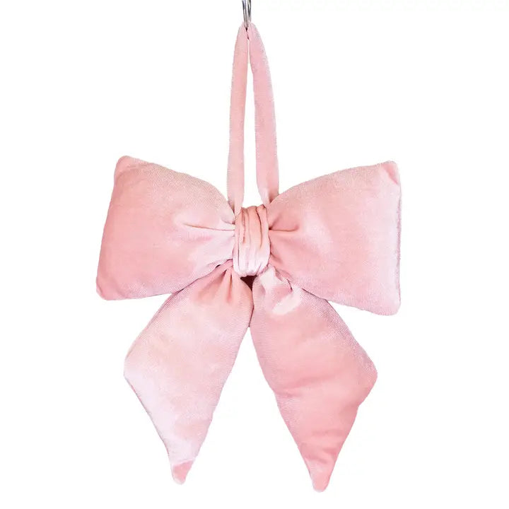 Evelyn Pink Velvet Bow Ornament