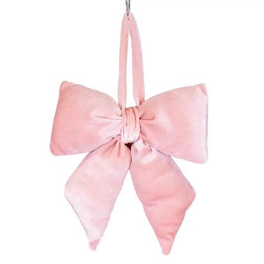 Evelyn Pink Velvet Bow Ornament
