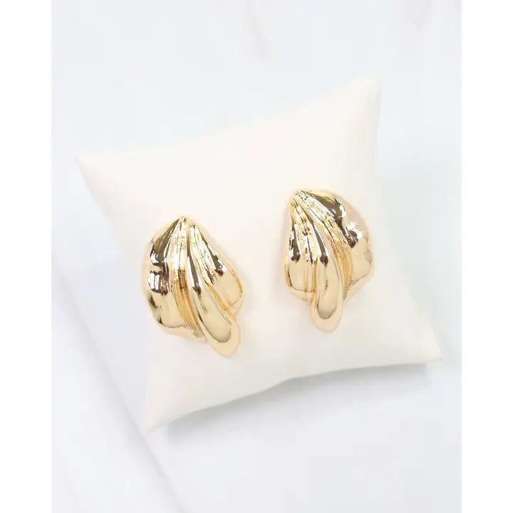 Halifax Textured Wave Drop Earrings