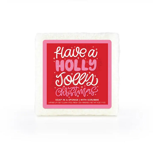 Have A Holly Jolly Christmas Soap Sponge