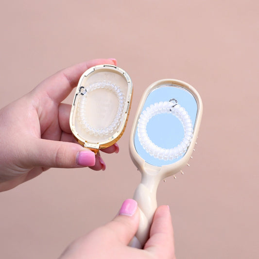 Mini Teletie Brush, Detangler Medium Tan