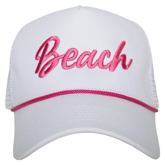 Hat, Beach With Pink