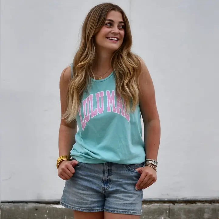 Lulu Mac Polka Dot Tank, Chalky Mint