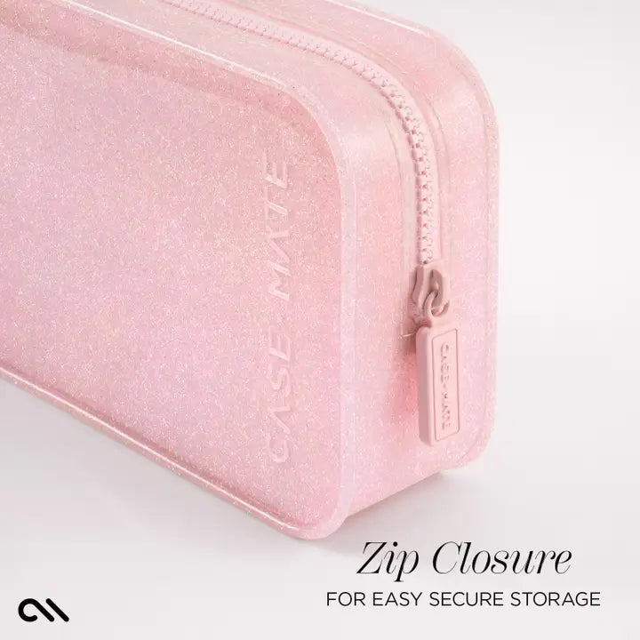 Case Mate Jelly Makeup Bag, Ballet Pink Twinkle