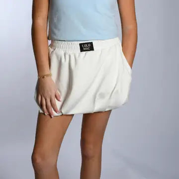 Lulu Mac Bubble Skort, White