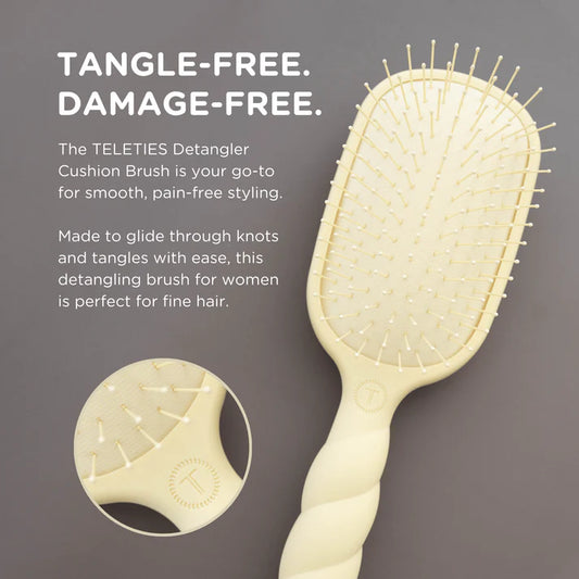 Teletie Detangler Hair Brush Tan, Fine Hair