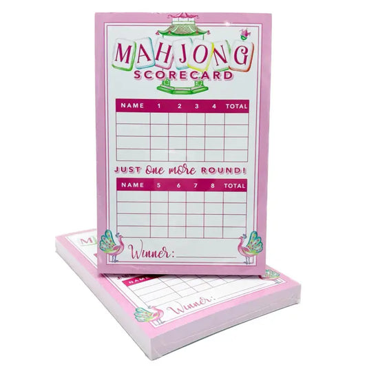 Pink Mahjong Scorecard Notebook