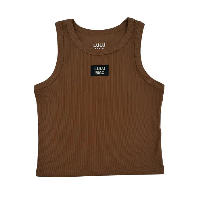Brown Lulu Mac Ribbed Tank
