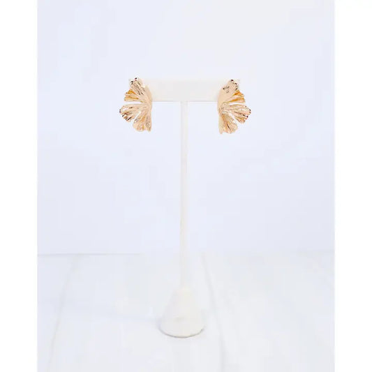 Amaya Leaf Fan Post Earring