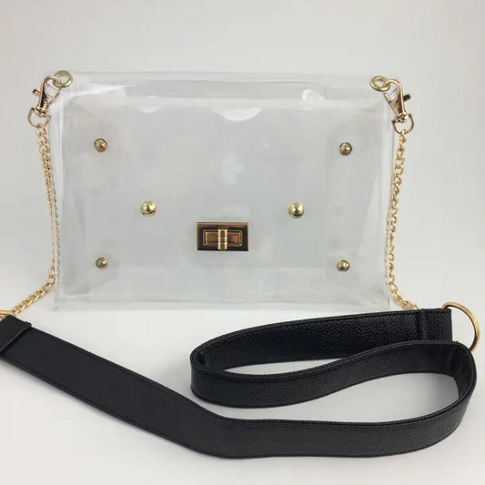 Clear Purse, Black Strap